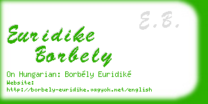 euridike borbely business card