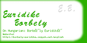 euridike borbely business card